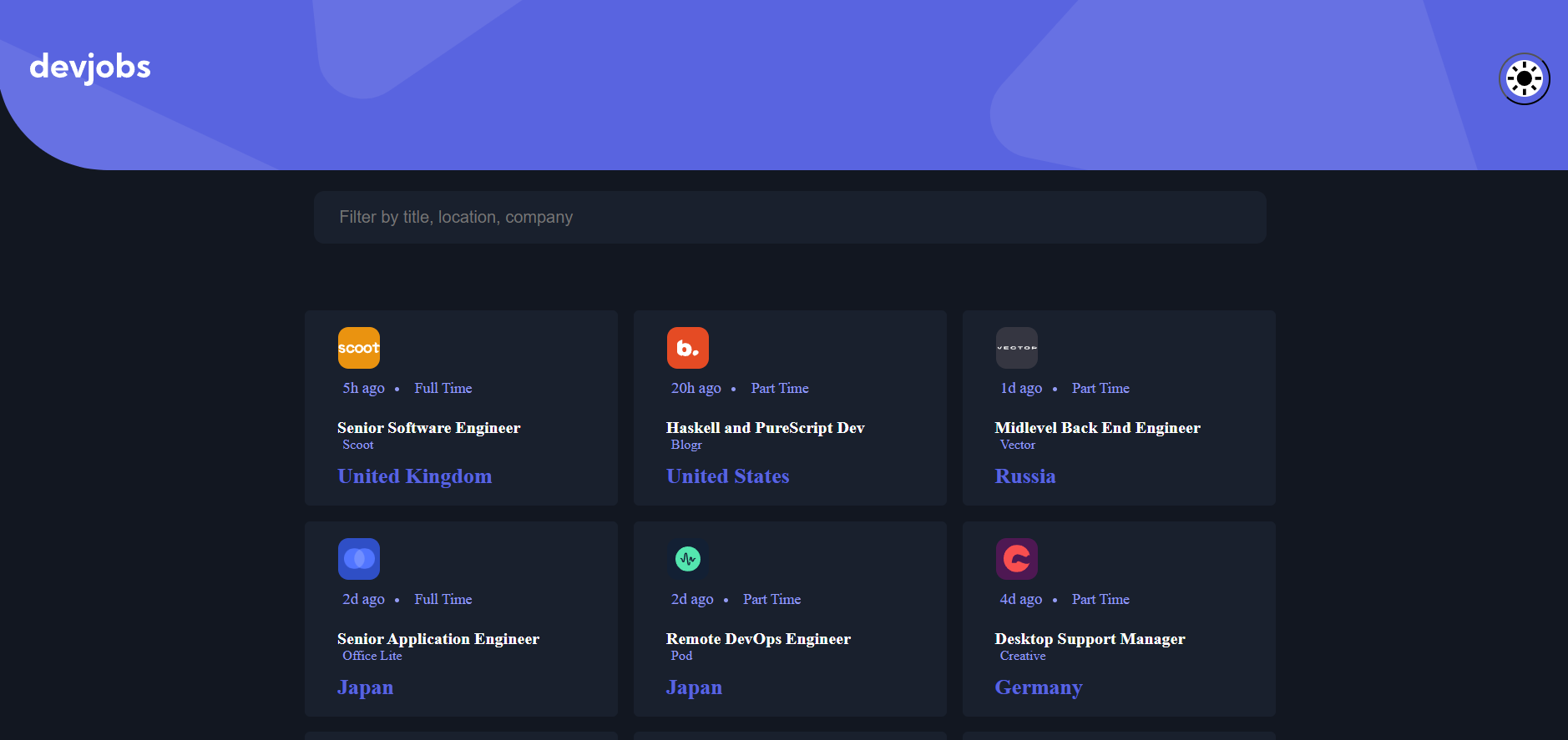  devjob webapp image